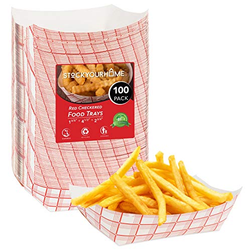 Stock Your Home Medium Paper Food Boats (100 Pack)
