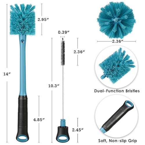 2-in-1 Water Bottle Brush and Straw Cleaner Brush