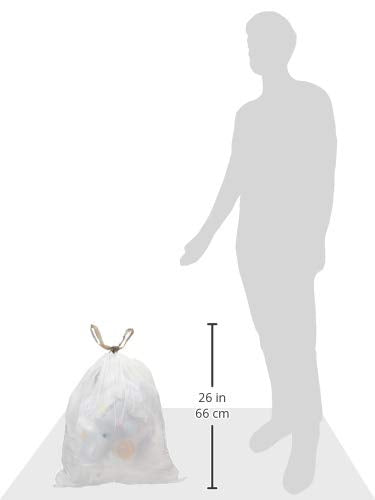 Commercial 18 Gallon Compactor Bags with Drawstring, 2 Mil, 50 Count