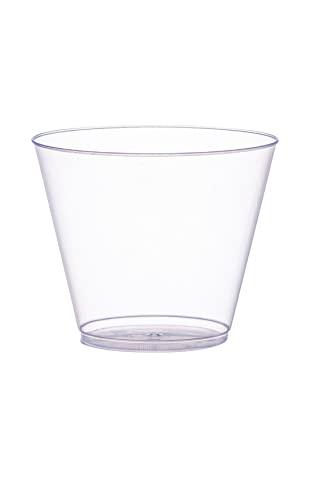 SETUP 5 oz Clear Hard Plastic Shot Glasses [200 Count] Small Disposable Shot Cups for Cocktails & Parties