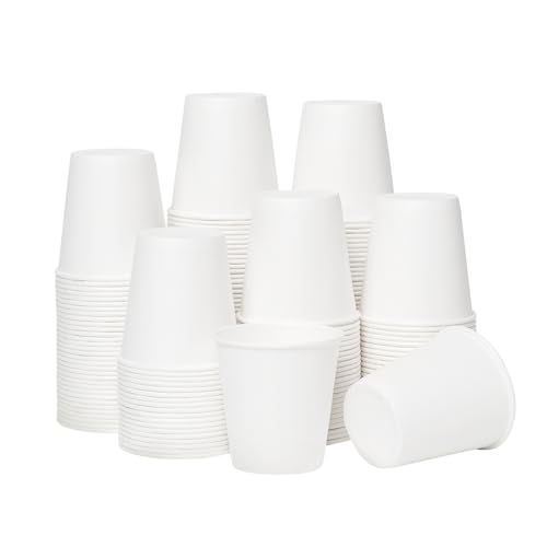 RACETOP [100 Pack] 3 oz Bathroom Paper Cups, Disposable Paper Cups, Mouthwash Cups, Paper Coffee Cups, Ideal for Bathroom