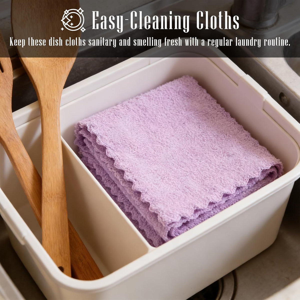 24 Pack Kitchen Dishcloths - Reusable Dish Towels