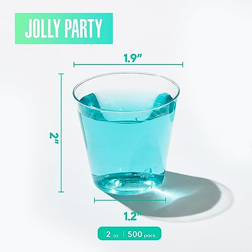 2 OZ 500 Pack Plastic Shot Glasses, Disposable Cups