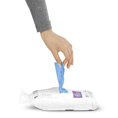 simplehuman Code H 60 Count, Genuine Custom Fit Liners, Drawstring Trash Bags in Dispenser Packs, 30-35 Liter / 8-9.2 Gallon, Blue