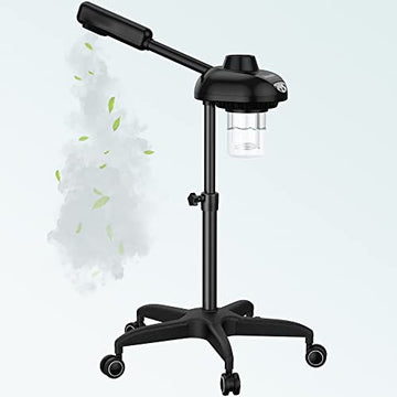 TASALON Facial Steamer on Wheels - Face Steamer for Professional Skin Rejuvenation, Facial Steamer Kit for Home, Spa, Beauty Clinic - Warm Mist
