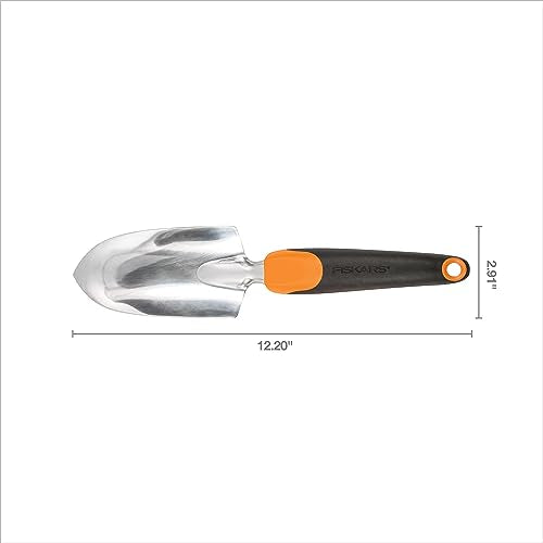 Fiskars Trowel, Heavy Duty Gardening Hand Tool with Hang Hole, For Digging and Planting, Rust Resistant Cast Aluminum