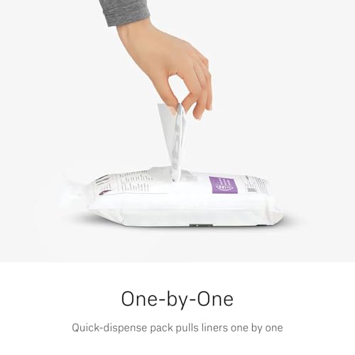 simplehuman Code G 100 Count Custom Fit Liners, Drawstring Kitchen Trash Bags, One-by-One Mess-Free Dispense, Extra Thick & Double Seamed, 50% PCR Plastic, 30 Liter / 8 Gallon, White