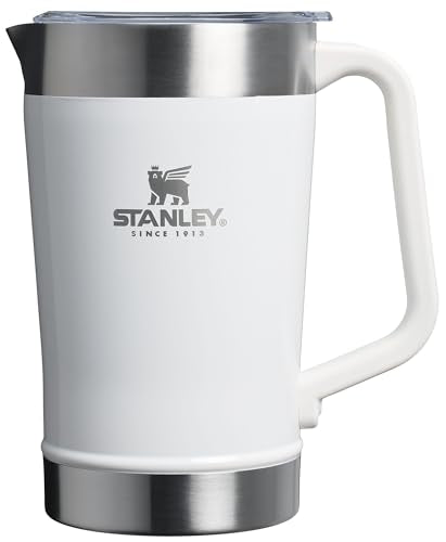 Stanley Stay-Chill Pitcher 64 oz | Cold Water, Beer, and Drink Pitcher with Lid | Large Capacity Durable Beverage Container with Handle | Insulated Stainless Steel | BPA-Free