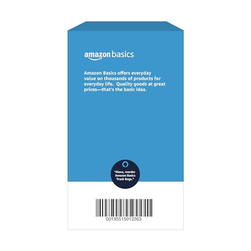 Basics Multipurpose Drawstring Trash Bags, 30 Gallon Capacity, Tear Resistant, 50 Count (Previously Solimo)