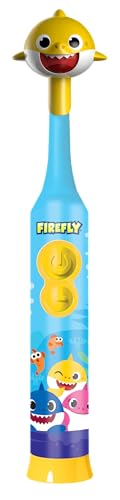 FIREFLY Clean N' Protect, Baby Shark Toothbrush with 3D Character Cover, Soft Bristles, Anti-Slip Grip Handle, Battery Included, Ages 3+, 1 Count