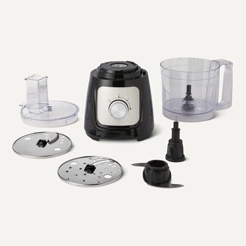 Basics Food Processor and Vegetable Chopper, 10 Cup Bowl, 2-Speed, 500 Watt Motor, Black