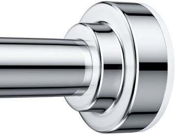TEECK Shower Curtain Rod, 32-80 inch Adjustable Spring Tension Curtain Rod, Never Rust Anti-Slip Shower Curtain Rod for Bathroom, No Drilling