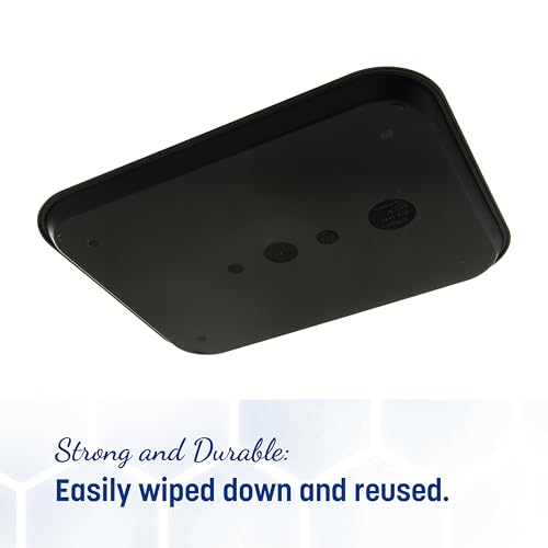 Carlisle FoodService Products Café Cafeteria Tray, Fast Food Tray for Restaurant or Commercial Use, 14" x 18", 1 Count, Black