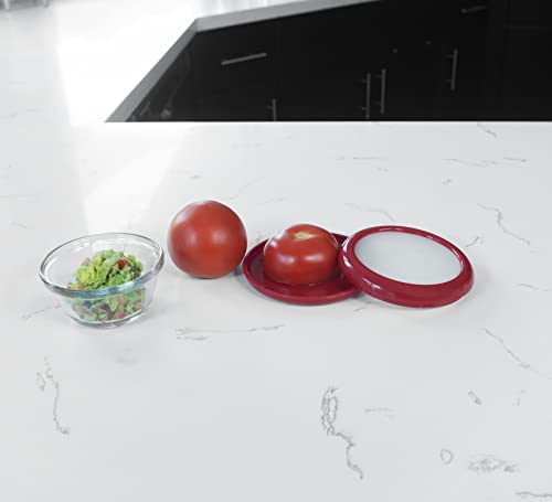 Joie Fresh Stretch Pod Tomato Storage Container, Silicone Food Saver, Keeps Leftover Produce Flavorful and Firm in Fridge, Reusable Kitchen Gadget, Dishwasher Safe, BPA-Free