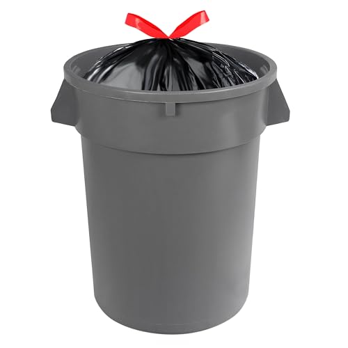 Basics Multipurpose Drawstring Trash Bags, 30 Gallon Capacity, Tear Resistant, 50 Count (Previously Solimo)