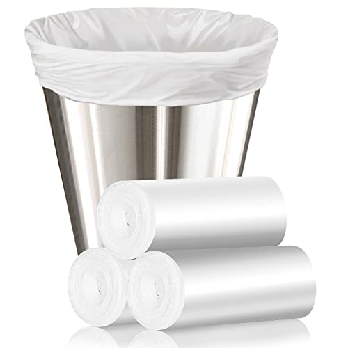 105 Count Small Trash Bags, 4 Gallon Garbage Can Liners - Unscented Wastebasket Clear Trash Bags for Bathroom, Kitchen, Bedroom, Cleaning Supplies (15 Liter)