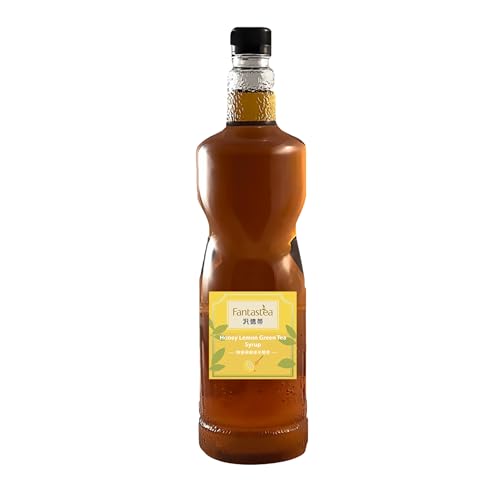 Dong Jyue Honey Lemon Green Tea Syrup – Made with Real Green Tea – 1 Liter Bottle – Refreshing Honey Citrus Flavor – Ideal for Tea Shops, Sparkling Tea, Lemonade & More – Commercial Use – 1 Pack