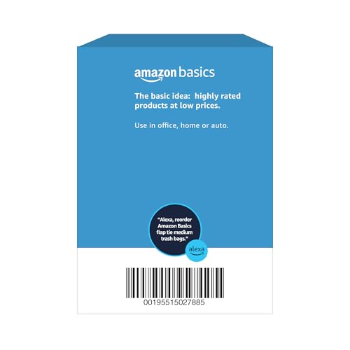 Basics 8 Gallon Flap Tie Trash Bags, Fresh Scent, 80 Count