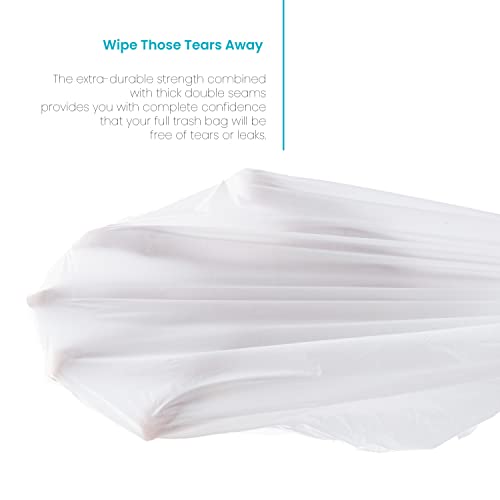 Home Zone Living 8 Gallon Kitchen Trash Bags with Drawstring Handles, Heavy Duty Custom Fit Design for 30 Liter Dual Recycling Liners, Code 30R, 60-Count