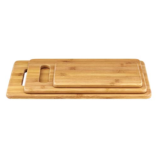 Totally Bamboo Cutting Boards for Kitchen, Set of 3 – Bamboo Wood Cutting Board Set in Large, Medium & Small Sizes