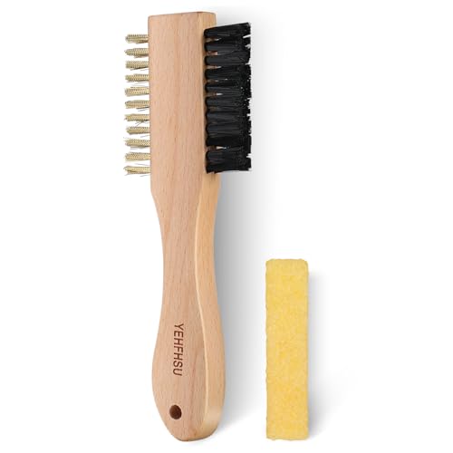 2-Piece Suede Brush and Suede Eraser, Suede Cleaner Kit, Suede Brush for Shoes Effectively Solves Stubborn Stains on Soft Bristle Shoes