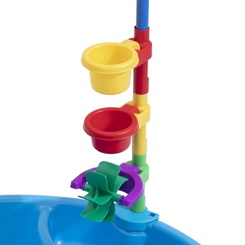 Step2 Play & Shade Pool, Kids Activity Pool with Umbrella, Summer Outdoor Toys, 7 Piece Toy Accessories, For Toddlers 2+ Years Old