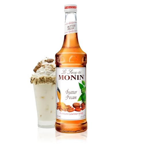Monin - Butter Pecan Syrup | Premium Syrup for Coffee, Shakes, Cocktails & More | Clean Label with No Artificial Flavors, No Artificial Preservatives (BPA Free Glass Bottle, 750 ml)