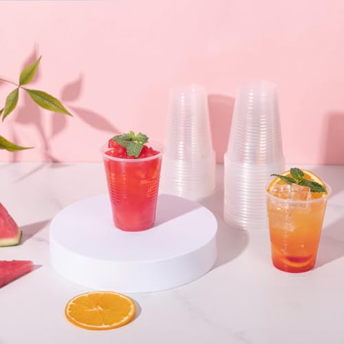 JOLLY CHEF 𝟔𝟎𝟎 𝐏𝐚𝐜𝐤 5 oz Clear Plastic Cups,5 Ounce Disposable Cups for Picnic, BBQ, Travel, Halloween, Christmas Parties and Events
