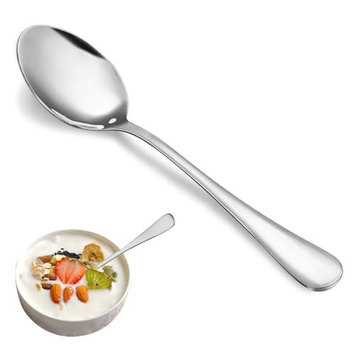 Teaspoon Set,16 Piece 6.7" Spoons Silverware, Premium Food Grade Stainless Steel Tea Spoons, Durable Small Spoon, Good Teaspoons, Kitchen Dessert Spoon Set, Mirror Finish & Dishwasher Safe
