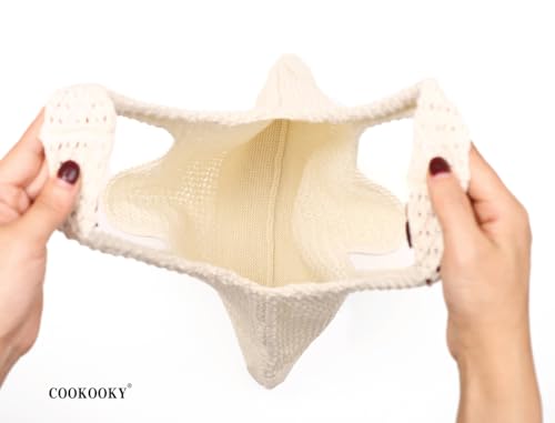 COOKOOKY Crochet Beach Tote bag Summer Beach Bag for Women Aesthetic Mesh Tote Bag Hippie Bag Knit Bag