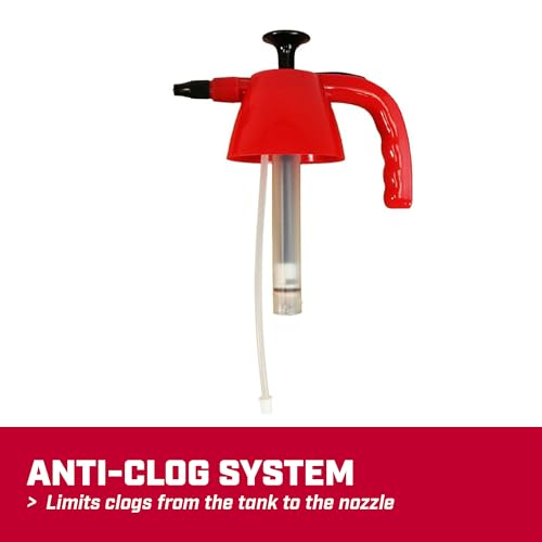 Chapin 1002 Handheld Pump Sprayer, 48oz, Multi‑Purpose, Lawn & Garden, Translucent Poly Tank, Wide‑Mouth Opening, Adjustable Cone Nozzle & Anti‑Clog Filter for Weed, Fertilizer & Pest Applications