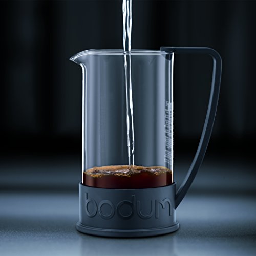 Bodum 34oz Brazil French Press Coffee Maker, High-Heat Borosilicate Glass, Red - Made in Portugal