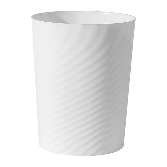 UUJOLY Plastic Small Trash Can Wastebasket, Garbage Container Basket for Bathrooms, Laundry Room, Kitchens, Offices, Kids Rooms, Dorms, (White