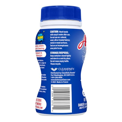 AMAZE Ultra Concentrated Bleach Tablets [32 tablets] - Original Scent - for Laundry, Toilet, and Multipurpose Home Cleaning. No Splash Liquid Bleach Alternative