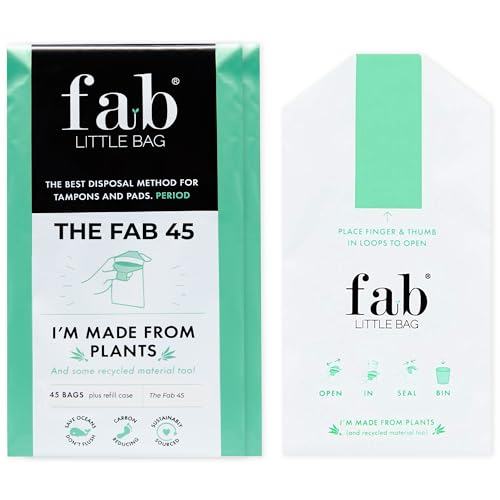 Fab Little Bag Starter Plus Pack - 45 Sanitary Disposal Bags Plus Recyclable Refill Pack for Out and About (45 Pack)
