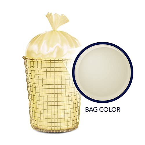 Color Scents Medium Trash Bags - 8 Gallon, 40 Bags (1 Pack of 40 Bags) Twist Tie - Cream Color Bag in Vanilla Flower Scent with Microban