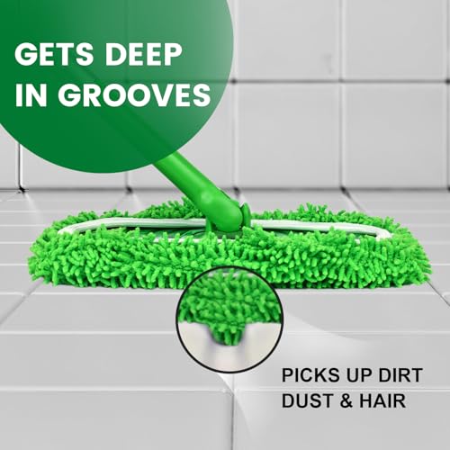 6Pcs Reusable Microfiber Mop Pads Compatible with Sweeper Mop, Replacement Wet Mopping pad Refills & Washable Dry Sweeping Cloths for Surface/Hardwood Floor Cleaning