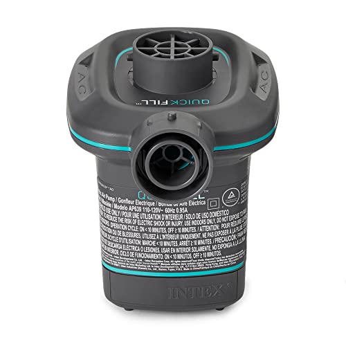 INTEX QuickFill Electric Air Pump: Inflates and Deflates Air Mattresses, Inflatable Kayaks, Boats, Toys
