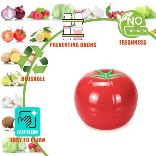 Vegetable and Fruit Storage Containers for Refrigerator, Tomato and Onion Storage, Food Storage Containers with Lids, Pack of 2