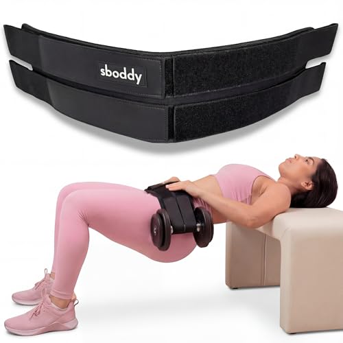 Hip Thrust Belt with Dual-Strap Design – Booty Builder for Heavy Dumbbells, Kettlebells & Plates Up to 400 lbs – Comfortable Glute Workout Equipment for Women – Coach Tested – Home & Gym Use.