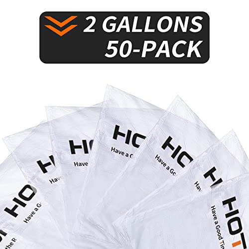 HOTOR Car Trash Bags, Liner Refills (50-Pack), (Trash Can is not Included)