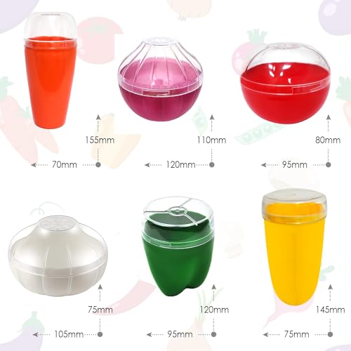 Onion Keeper for Refrigerator, Reusable Food Storage Container with Lid, Onion Tomato Vegetable Saver Organizer, Clear Lid, Tight Seal