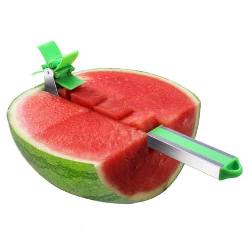 Watermelon Slicer Cutter - Stainless Steel Knife Corer Fruit Vegetable Tools Kitchen Gadgets with Melon Baller Scoop Extra