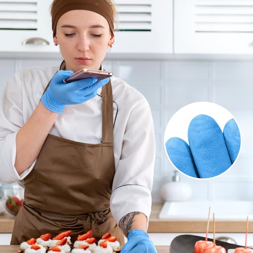 SwiftGrip Disposable Nitrile Exam Gloves, Blue, Nitrile Gloves Disposable Latex Free, Medical Gloves, Cleaning Gloves, Food-Safe Rubber Gloves, Powder Free, Non-Sterile, 100-ct Box (Large)