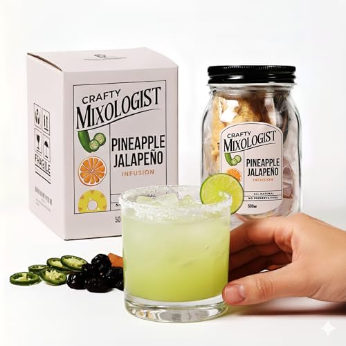 Cocktail Infusion Kit – Mason Jar Alcohol Infuser with Dehydrated Dried Fruits and Herb – Alcohol Infusion Kit for Drink Mixes, Serves 8-16 Drinks, Valentine Gifts for Women -PJ 16oz