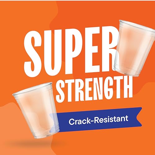 Crystal Clear Disposable Plastic Cups PET [100 Pack - 16 oz.]