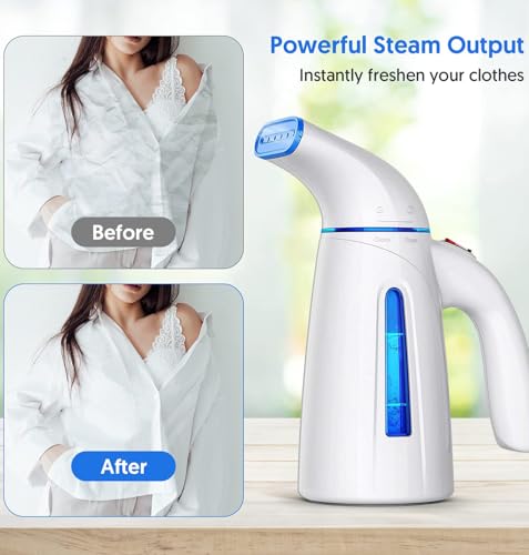 OGHom Steamer for Clothes, Handheld Clothing Steamer for Garment, 240ml Big Capacity 700W Portable Travel Steam Iron (Blue)