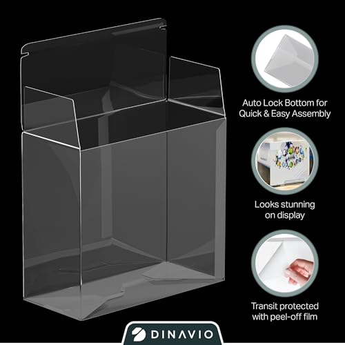 Dinavio Crafthouse PET Plastic ETB Protector Case 10 Pack - Elite Trainer Box Protector - ETB Case Compatible with Elite Trainer Boxes (Pack of 10)