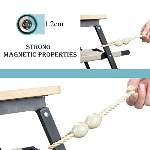 Strong Magnetic Curtain Tiebacks Beige 2 Pack Decorative Tie Backs Outdoor Curtain Rope Tiebacks Elegant Curtain Holdbacks for Drapes