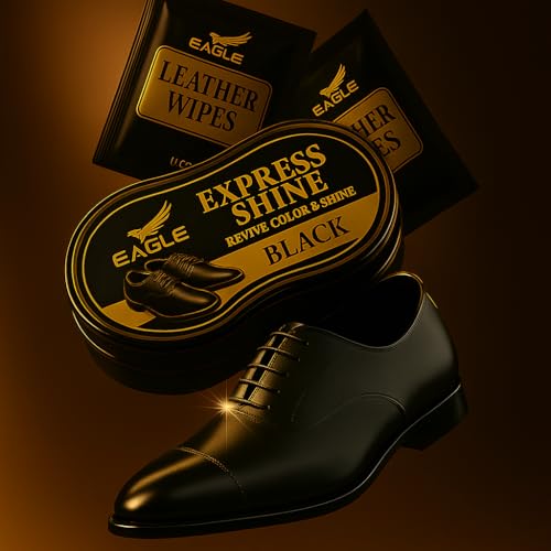 Eagle Shoe Shine Sponge – Instant Shine Sponge for Leather Shoes & Boots | Quick Shoe Polisher & Leather Shine Applicator